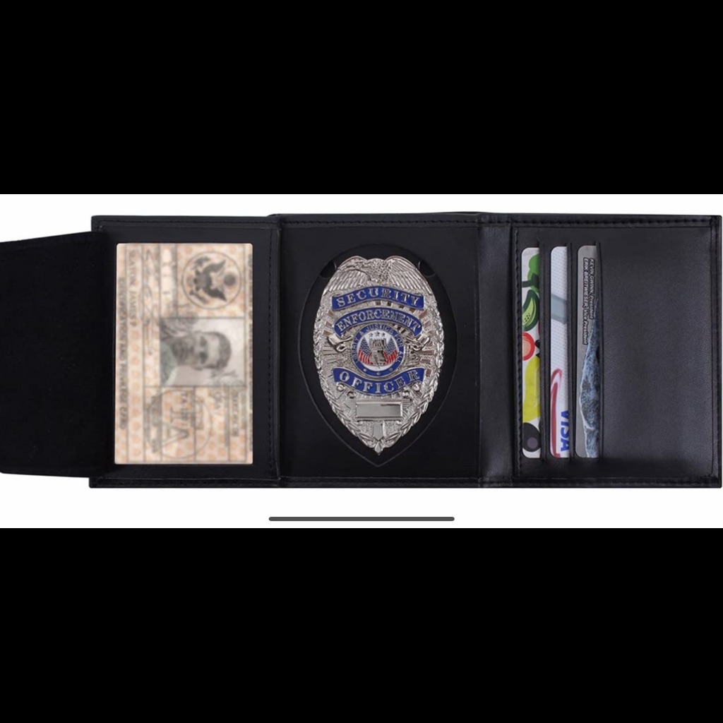 Rothco Black Leather IdBadge Wallet